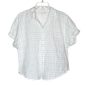 XiRENA White Plaid Blouse